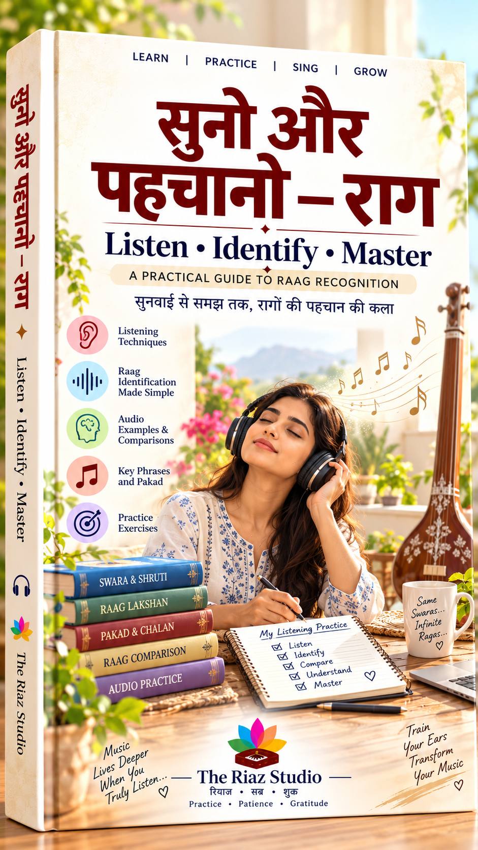 कान से स्वर और राग पहचानना — Ear Training (The Riaz Studio E-Book cover)